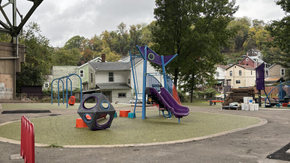 Four Mile Run Playground almost complete