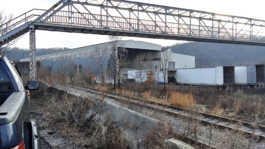 The Republic Services recycling facility in Hazelwood, seen from Dyke Street in January, 2023. Homepage file photo by Juliet Martinez